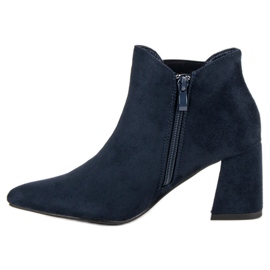 Belle Women Botines de gamuza en una barra azul 4