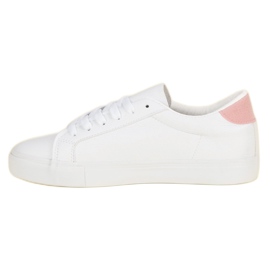 Zapatos deportivos blancos rosado 5