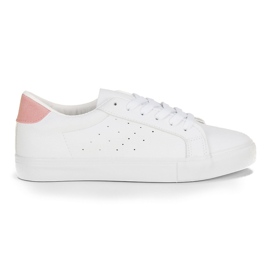 Zapatos deportivos blancos rosado 7
