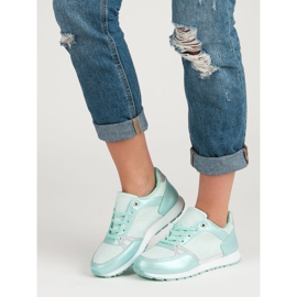 Calzado deportivo con cordones blanco gris verde 2 Calzado deportivo con cordones blanco gris verde 2