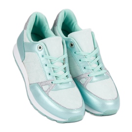 Calzado deportivo con cordones blanco gris verde 1 Calzado deportivo con cordones blanco gris verde 1
