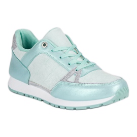 Calzado deportivo con cordones blanco gris verde 4
