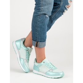 Calzado deportivo con cordones blanco gris verde 3