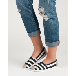 Comer Slipons a rayas blanco marrón multicolor 2