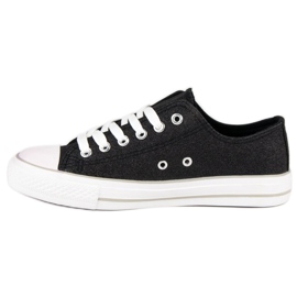 Zapatillas con purpurina negro 4