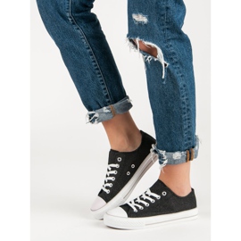 Zapatillas con purpurina negro 1