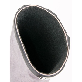 Kylie Chanclos de gamuza con cremallera decorativa gris 8