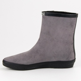 Kylie Chanclos de gamuza con cremallera decorativa gris 5