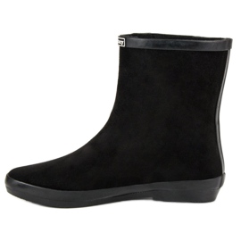 Kylie Chanclos de gamuza con cremallera decorativa negro 5