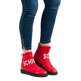 Bestelle Zapatillas altas de moda blanco rojo 1