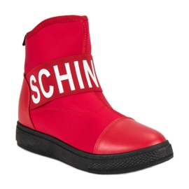 Bestelle Zapatillas altas de moda blanco rojo 3