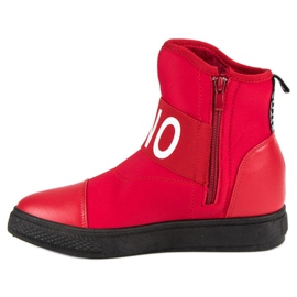 Bestelle Zapatillas altas de moda blanco rojo 4