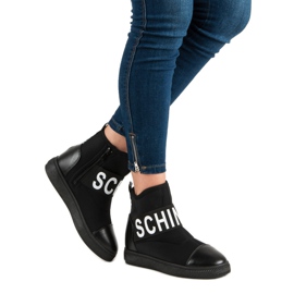 Bestelle Zapatillas altas de moda blanco negro 4