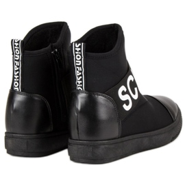 Bestelle Zapatillas altas de moda blanco negro 7