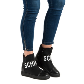 Bestelle Zapatillas altas de moda blanco negro 3