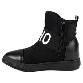 Bestelle Zapatillas altas de moda blanco negro 6