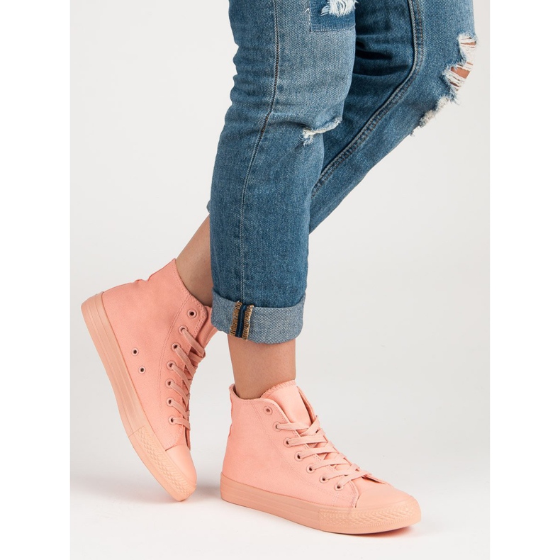 Zapatillas altas rosa 1