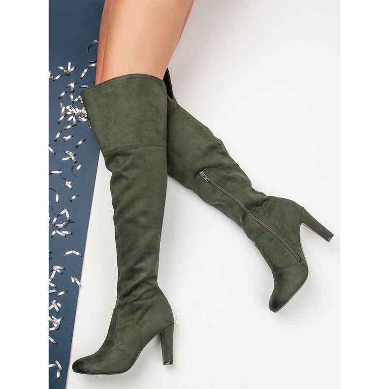 Botas de tacón VINCEZA verde 2 Botas de tacón VINCEZA verde 2