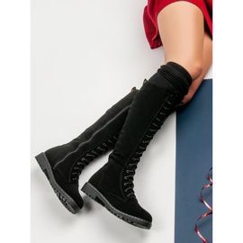 Seastar Botas con cordones de mujer negro 5