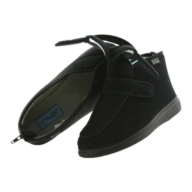 Dra. Befado Calzado masculino 987M002 Pies sensibles insertar negro silber 7