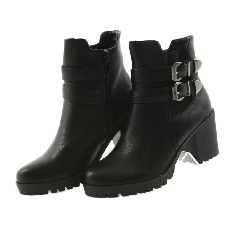 Botas de madera con hebillas Filippo 517 negro 4 Botas de madera con hebillas Filippo 517 negro 4