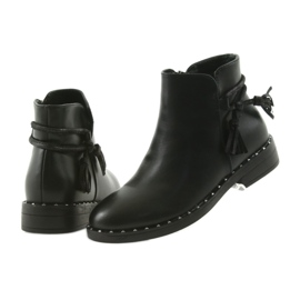 Botas negras con flecos Filippo black 461 negro 5