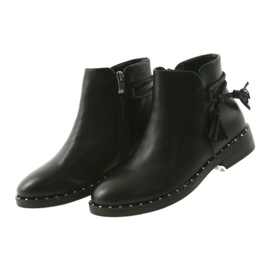 Botas negras con flecos Filippo black 461 negro 4