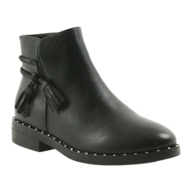 Botas negras con flecos Filippo black 461 negro 1