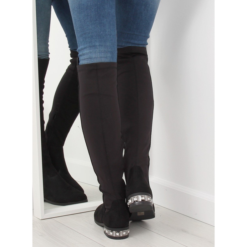 Botas de muslo negras para mujer 0-236 Black negro 1