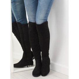 Botas de muslo negras para mujer 0-236 Black negro 3