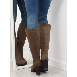 Botas de tacón caqui 7290 Caqui 3