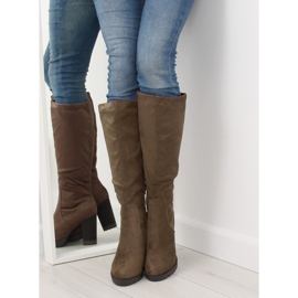 Botas de tacón caqui 7290 Caqui 1 Botas de tacón caqui 7290 Caqui 1