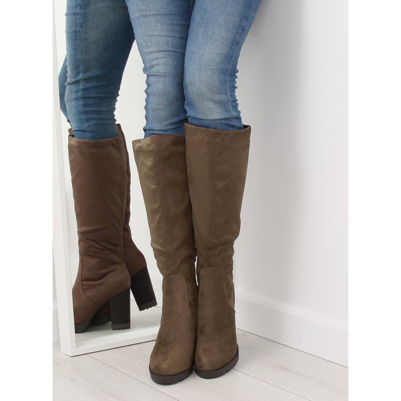 Botas de tacón caqui 7290 Caqui 1 Botas de tacón caqui 7290 Caqui 1