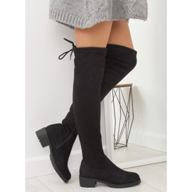 Botas de muslo de mujer negras NS013 Black negro 2