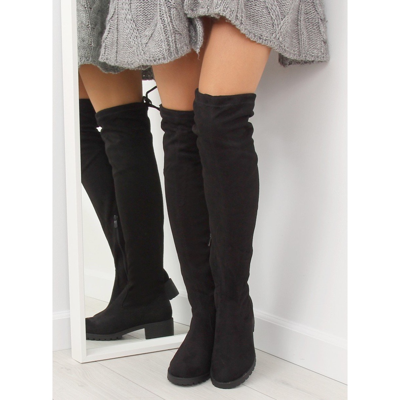 Botas de muslo de mujer negras NS013 Black negro 1