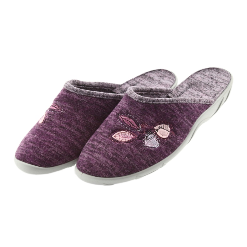 Zapatillas mujer befado 235d152 pantuflas púrpura 3