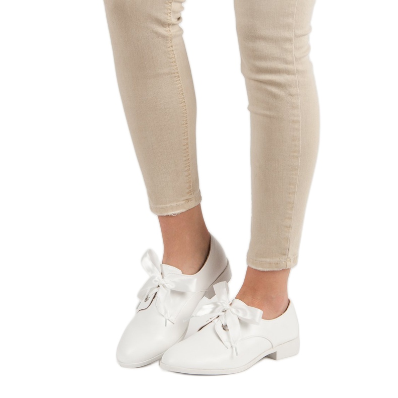 Tina&Co Zapatos brogues atados blanco 2