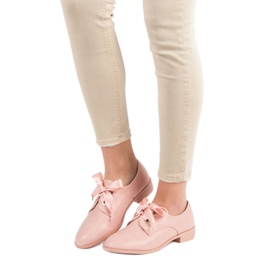 Tina&Co Zapatos brogues atados rosa 2