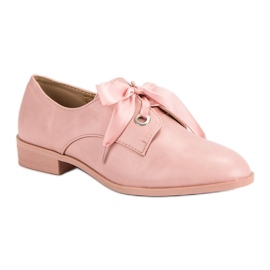 Tina&Co Zapatos brogues atados rosado 3