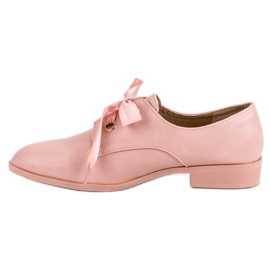 Tina&Co Zapatos brogues atados rosado 4