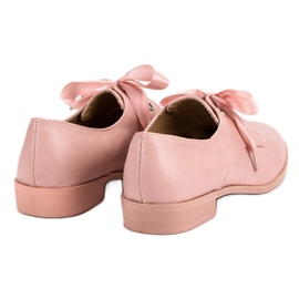 Tina&Co Zapatos brogues atados rosado 5