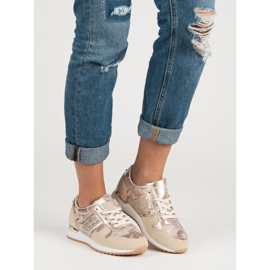 Calzado deportivo de moda amarillo rosa 1