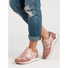 Calzado deportivo de moda amarillo rosado 3