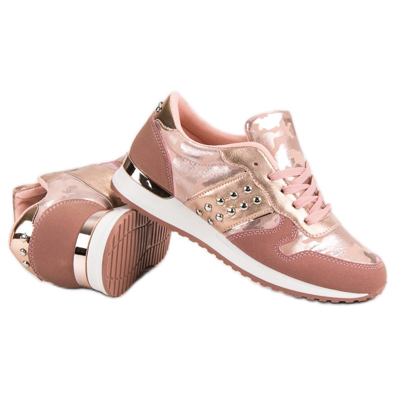 Calzado deportivo de moda amarillo rosado 1 Calzado deportivo de moda amarillo rosado 1