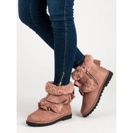 Seastar Botas de polvo con volante rosado 8