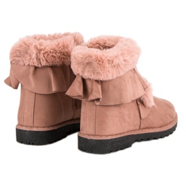 Seastar Botas de polvo con volante rosado 3