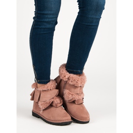Seastar Botas de polvo con volante rosado 4