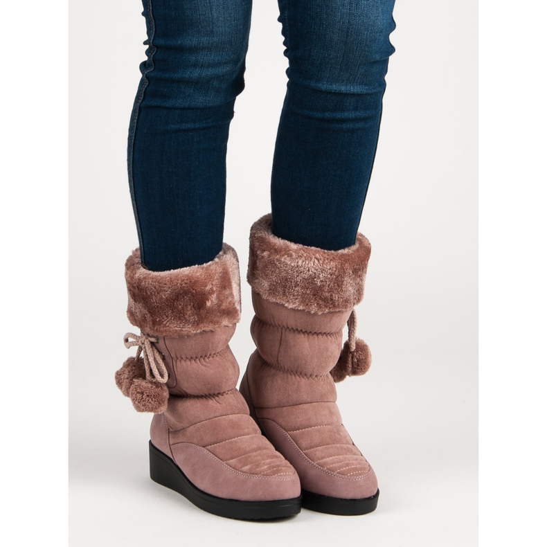 Seastar Botas de nieve en polvo rosa 1