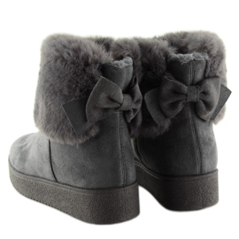 Gris Botas de nieve gris mujer LV58 Gris 2