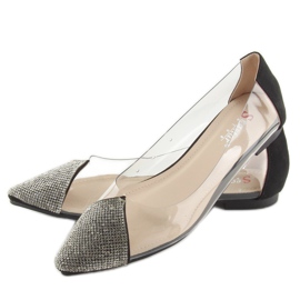 Bailarinas transparentes negras LT111P Black negro 2 Bailarinas transparentes negras LT111P Black negro 2